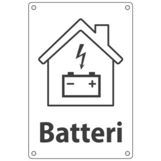 Skilt - Batteri
