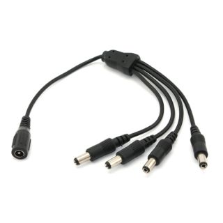 Forgrening 5,5mm DC plugg, 1 han til 4 hun