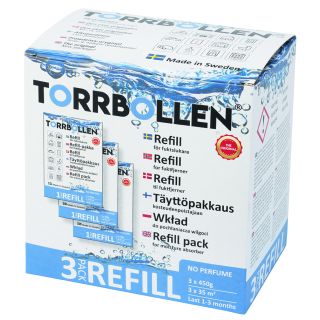 Fuktsluker, Torrbollen, refill 3 Pack