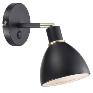 12V & 230V Ray - Vegglampe, sort