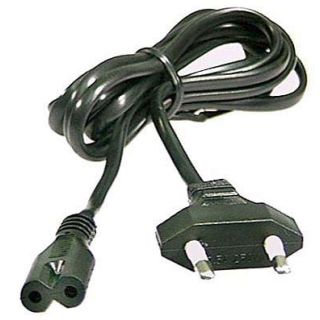 Kabel med euro plugg, 2x0,75 - 0,5m