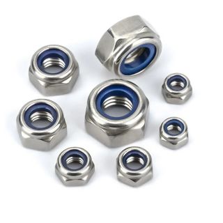 Rustfri låsemutter  M4, 25stk