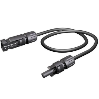 Strømkabel 1x6mm², Solarkabel MC4 skjøtekabel, 1m