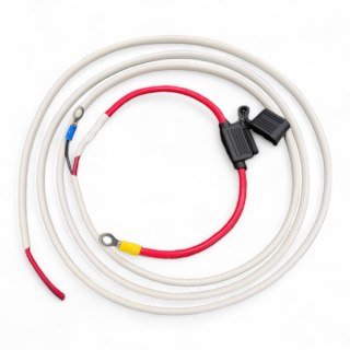 Batterikabel med sikringholder, 2x2,5mm², 2m, Ringkabelsko M6