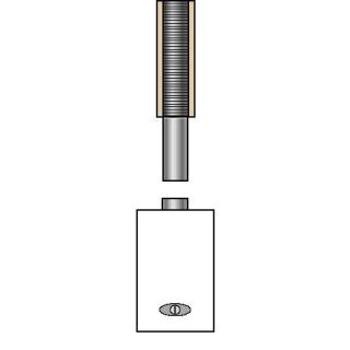 Rør for avgasser til gassvannvarmer - 14 liter