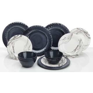 Servise Melaminservise Marble. 12 deler