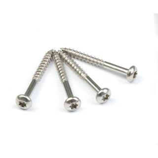 Rustfri treskrue med kulehode A4 4,2 x 40 mm, 100pk