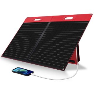 Solcellepanel 100Watt, sammenleggbart, 2-fold, rød