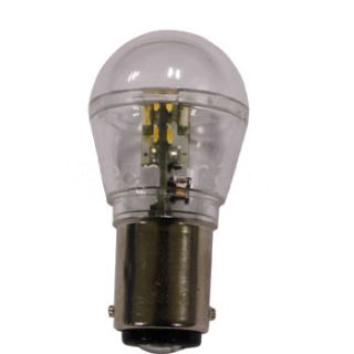 12V BA15d rundtlysende 0,6W 16 SMD led pære med kuppel, varm