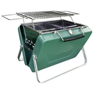 Flergangsgrill, koffertgrill, HomeLine Buddy, grønn