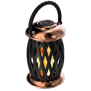 Flammelampe HomeLine Ignis, kobber/sort, 120LED