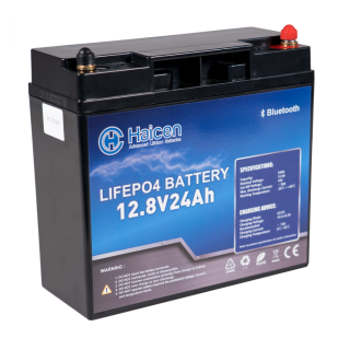 Lithium Batteri: LiFePO4 12V  24Ah, H, Bluetooth