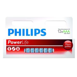 Batteri Philips Power Alkaline AAA, LR03, 12pk