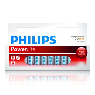 Batteri Philips Power Alkaline AA, LR6, 12pk