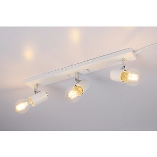 Globe trippel taklampe, hvit