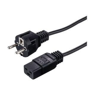 Strømkabel Schuko til C19, 2m