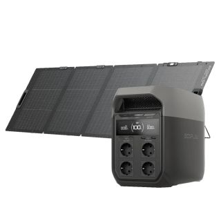 EcoFlow DELTA 3 med 220W Solcellepanel