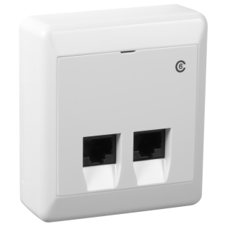 ELKO Modularkontakt påvegg 2x8 kat6