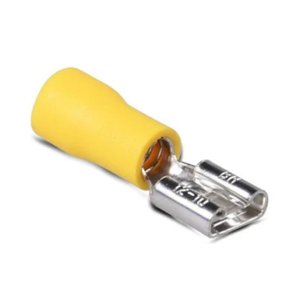 Flatstifthylse for 4-6mm² kabel, gul, 1stk