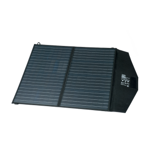 Solcellepanel 100Watt, sammenleggbart, 2-fold, sort