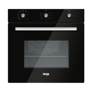 Innbyggingsovn 60cm, sort glass