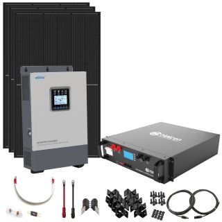 Kraftpakke 230V - 3000W, EPEVER 48v, Faststoffbatteri