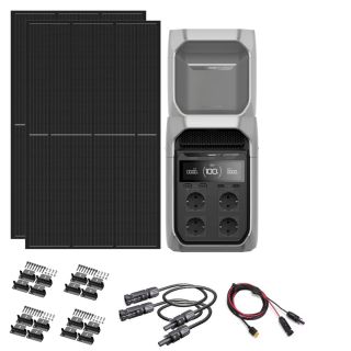 EcoFlow DELTA 3 Plus med 900watt solcellepanel