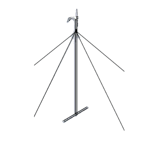 Mastsett for vindgeneratorer, 8meter