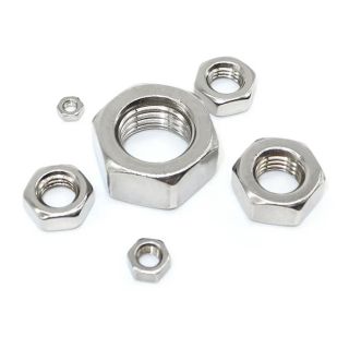 Rustfri mutter M6, 25stk