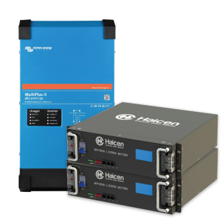 Pakkepris Multiplus II 48/5000 og 2stk 48V Rack batteri