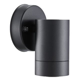 12V & 230V Pan utelampe enkel, sort