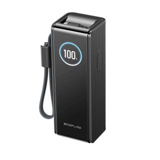 EcoFlow RAPID Power Bank (25,000mAh, 170W, 100W Built-In and Retractable Cables), black