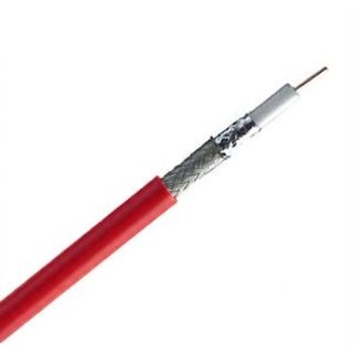 Antennekabel PREMIUM 6mm (RG59), rød, pris pr meter