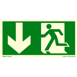 Selvlysende skilt rømingsvei
