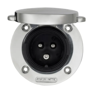 Victron Power Inlet 32A stainless steel with cover