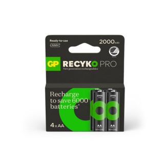 Oppladbare batteri GP Recyko Pro AA-batteri, 4-pakk