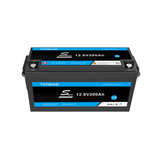 Lithium Batteri: LiFePO4 12V 200Ah, S-Series, Topband