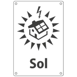Skilt - Solceller på taket