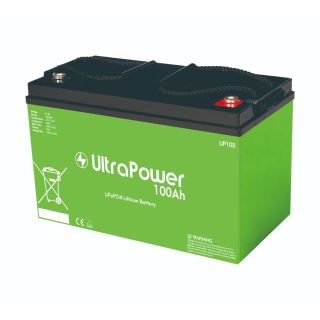 Lithium Batteri: LiFePO4 12V 100Ah, Ultra Power