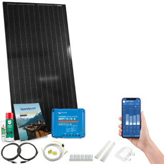 Solcelle bobilpakke, 160W/180W/190W, Victron SMART