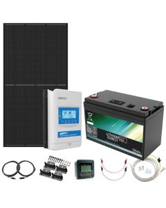 Solcellepakke, Grunnpakke, 160W/180W/190W, Lithium