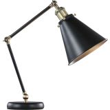 12V & 230V Antique bordlampe sort