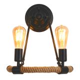 12V & 230V Bend hamp dobbel vegglampe