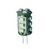 12V G4 rundtlysende 0,8W 15 SMD3014 led pære, varmhvit