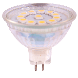 12V MR16 2W 12 SMD5050 led pære, varmhvit