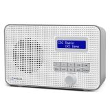 230V & USB Lemega DR1 Portabel DAB+ radio, hvit/grå