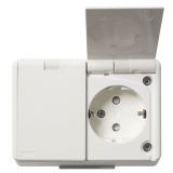 230V ELKO RS1090 IP44 påvegg stikk m/jord