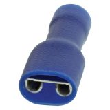 Flatstifthylse for 1.5-2.5mm² kabel, fullisolert, blå, 1stk
