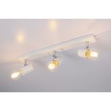 Globe trippel taklampe, hvit