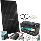 Fricamping bobilpakke med Solcelle, DC-DC lader og Litium batteri